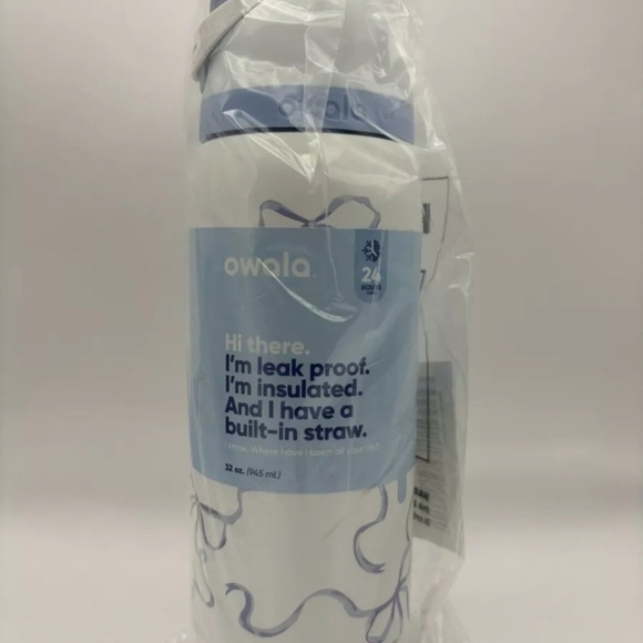 Owala White and Blue Insulated Water Bottle - Picture 1 of 5